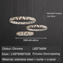 Axyaa Snowflake Print LED Pendant Light: Modern Luxury Crystal Lamp for Living & Dining Room