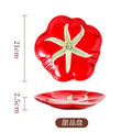 Axyaa Tomato-Shaped Ceramic Tableware Set