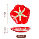 Axyaa Tomato-Shaped Ceramic Tableware Set