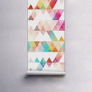 Axyaa Cloud Rain Geometry Triangles PVC Tile Sticker for Home Decor