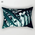 Tropical Green Plant Decor Throw Pillow Cover by Axyaa for Modern Bohemian Style