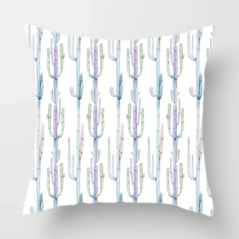 Axyaa Watercolor Cactus Flower Pillow Case 45x45cm