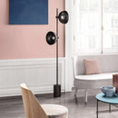 Axyaa Floor Lamp Double Shade Black - Simple & Fashionable Living Room Decoration