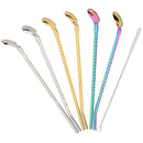 Axyaa Stainless Steel 2-in-1 Straw Spoon Set - Reusable Drink Straws for Parties