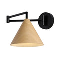 Axyaa Nordic Wood Grain Wall Lamp: Elegant Foldable Bedside Lighting