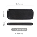 Axyaa 12" Ceramic Sushi BBQ Plate - Rectangular Tray for Desserts, Noodles.
