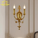Axyaa Gold Lustre Copper Wall Lamp LED E14 Retro Medieval Wall Mounted