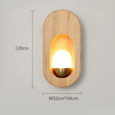 Axyaa Wooden LED Wall Lamp: Minimalist Nordic Decor for Home Illuminations