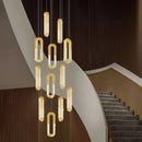 Axyaa LED Pendant Light Staircase Chandeliers Living Room Hanging Lamps