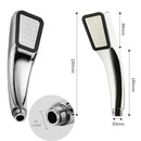 Axyaa Chrome Square Handheld Shower Head - Ultra Strong Water Saving Model
