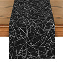 Axyaa Geometric Lines Table Runner for Modern Home Dining Decoration