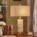 Axyaa Luxury Marble LED Desk Lamp for Modern Bedrooms