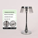 Axyaa Chrome Rechargeable LED Desk Lamp for Home Decor and Lighting