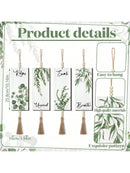 Axyaa Boho Leaf Wooden Bathroom Sign Set