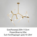 Axyaa Herringbone Branches Pendant Chandelier - Modern Minimalist Nordic Tree Lighting
