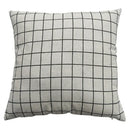 Axyaa Geometric Square Checked Pillowcase – Black and White Stripe Cushion Cover
