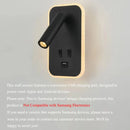 Axyaa LED Wall Sconce Reading Light with USB Ports & Adjustable Spotlight