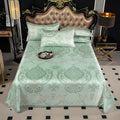 Axyaa Ice Silk Printed Naked Sleeping Mat Set, 230x250cm