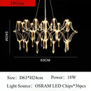 Axyaa Gold Chrome LED Crystal Chandelier - Modern Luxury Lighting Fixture