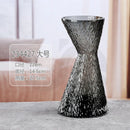 Axyaa Clear Art Glass Vase for Flowers - Decorative Transparent Hydroponic Ornament