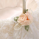 Axyaa Handmade Flower Lace Round Storage Basket