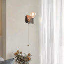 Axyaa Dark Wood Wall Lamp for Bedroom Stairs Dining Room Lighting
