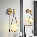 Axyaa Frosted Glass LED Wall Sconce in Copper Black