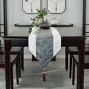 Axyaa Chinese Style Luxury Jacquard Table Runner with Tassel for Home Decor