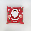 Embroidery Christmas Throw Pillowcase Elk Red Decoration Square Pillowcases by Axyaa