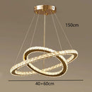 Axyaa Crystal Chandelier Stair Pendant Lamp Living Room Interior Lighting