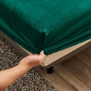 Axyaa Winter Plush Velvet Fitted Bed Sheet - Soft & Warm Double Bedspread Protector