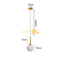 Axyaa Copper Restaurant Pendant Light with LED Acrylic Ball G9 Lights
