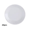 Axyaa White Paper Plate Set - Nordic Minimalist Tableware for DIY Birthday Party