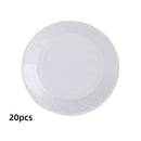 Axyaa White Paper Plate Set - Nordic Minimalist Tableware for DIY Birthday Party