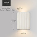 Axyaa Cement LED Wall Light Fixture, Wabi Sabi Wall Sconce, Home Decor Lamp