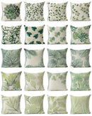 Axyaa Tropical Plants Linen Cushion Cover 45x45cm - Decorative Sofa Bed Pillow Case