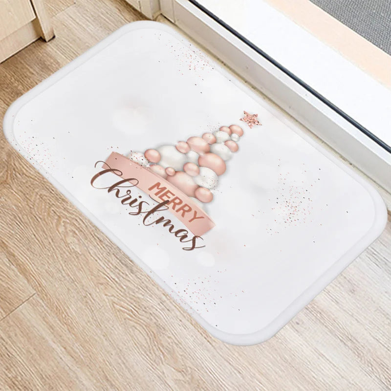 Axyaa Christmas Home Decoration Entry Mat, Non-Slip New Year Gift