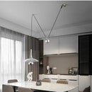 Axyaa Nordic Saucer Pulley Pendant Light: Adjustable Flying Saucer Lamp for Home and Commercial Spaces