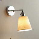Axyaa Ceramic LED Wall Sconce Modern Style Pull Chain Switch
