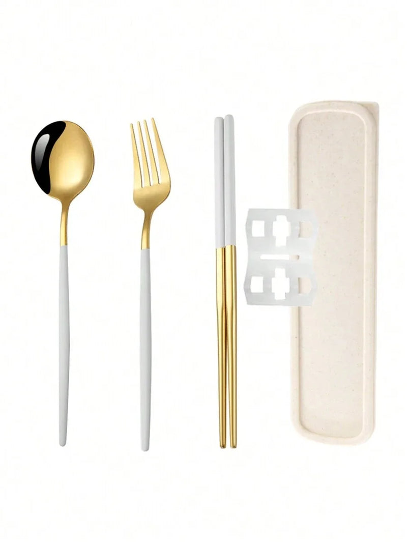 Axyaa Stainless Steel Cutlery Set with Storage Box - 3 Pieces