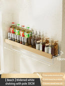 Axyaa Wood Aluminum Kitchen Corner Shelf Organizer for Shower and Bath Storage