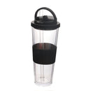 Axyaa Double-Layer Plastic Cup with Straw | Large Capacity | Leak-Proof | Student Friendly