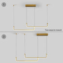 Axyaa Gold Pendant Light: Modern, Energy-Efficient, Adjustable for Dining Room