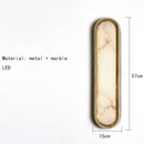 Axyaa LED Oval Wall Lamp Natural Marble Finish for Bedroom, Hotel, Bathroom - High Quality