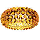 Axyaa Modern Acrylic LED Chandelier in Transparent Gold for Indoor Lighting