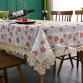 Axyaa Lace Embroidered Tablecloth for Dining Tables, Home and Wedding Decor