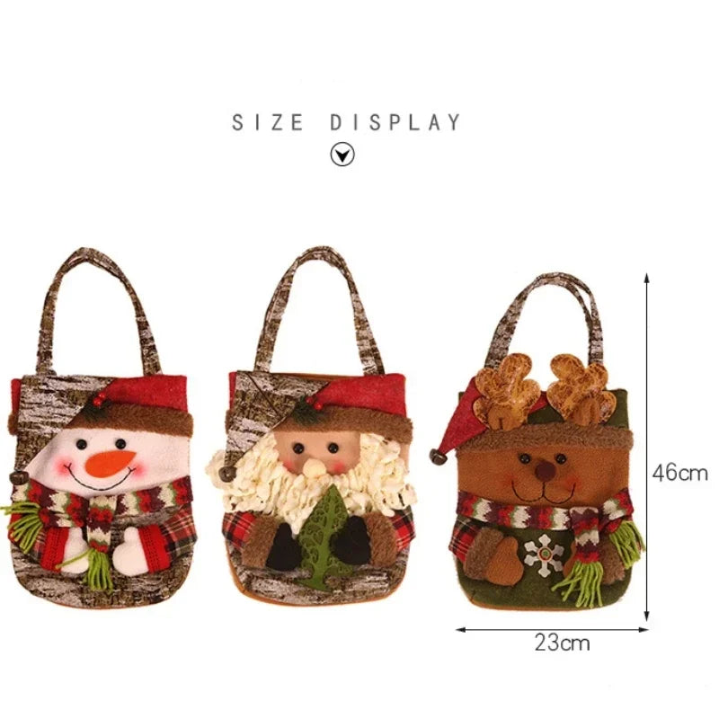 Axyaa Santa Claus Gift Tote Bag: Festive Holiday Home Decoration and Children's Xmas Gift