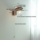 Axyaa Vintage Copper LED Wall Sconce with Pull Chain Switch
