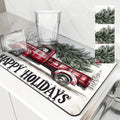Axyaa Christmas Kitchen Drying Mat Absorbent Dish Placemat