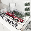 Axyaa Christmas Kitchen Drying Mat Absorbent Dish Placemat